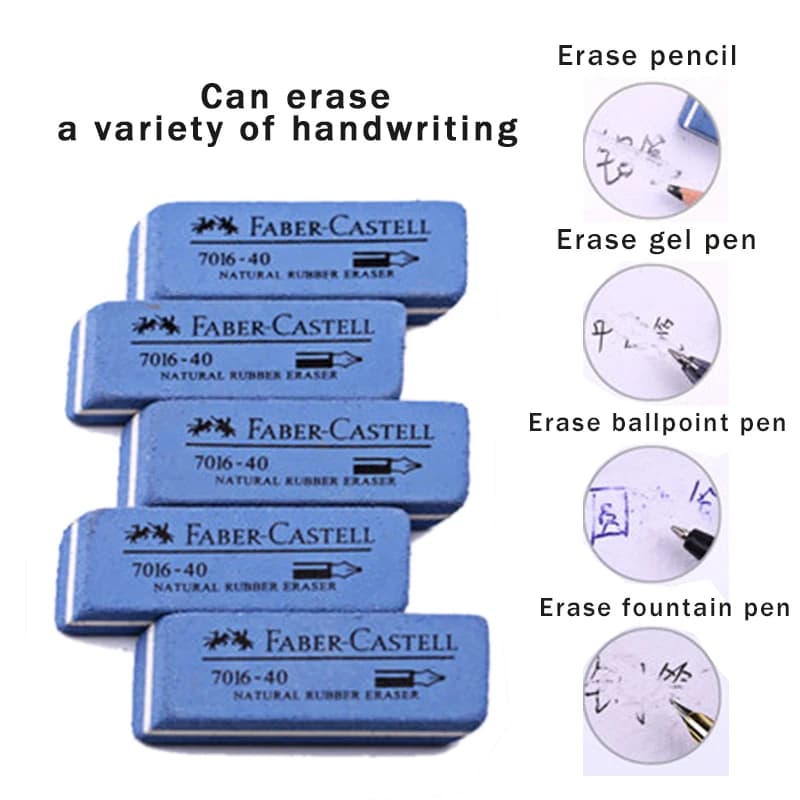 Faber Castell Gomma da cancellare in gomma naturale per penna gel/penna a sfera/penna stilografica/penna a inchiostro cancellabile Studenti Cancelleria in gomma sabbia 7016