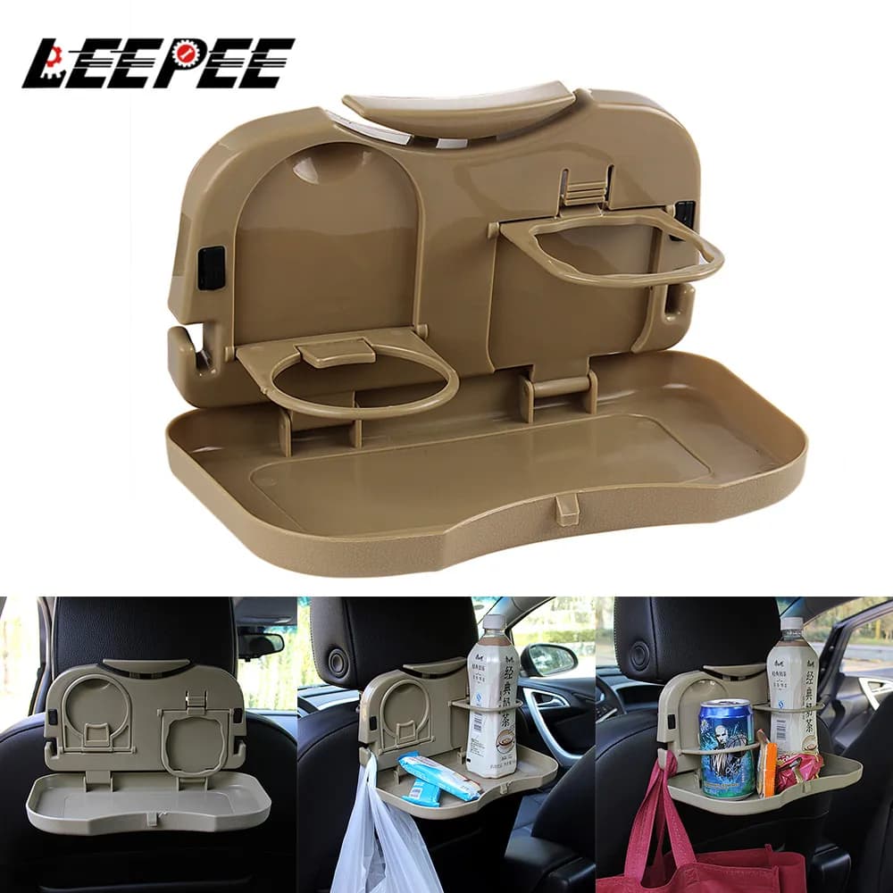 Sedile posteriore pieghevole per Auto tavolo Auto Drink Food Cup Mini vassoio supporto scrivania cestino portaoggetti accessori interni per veicoli