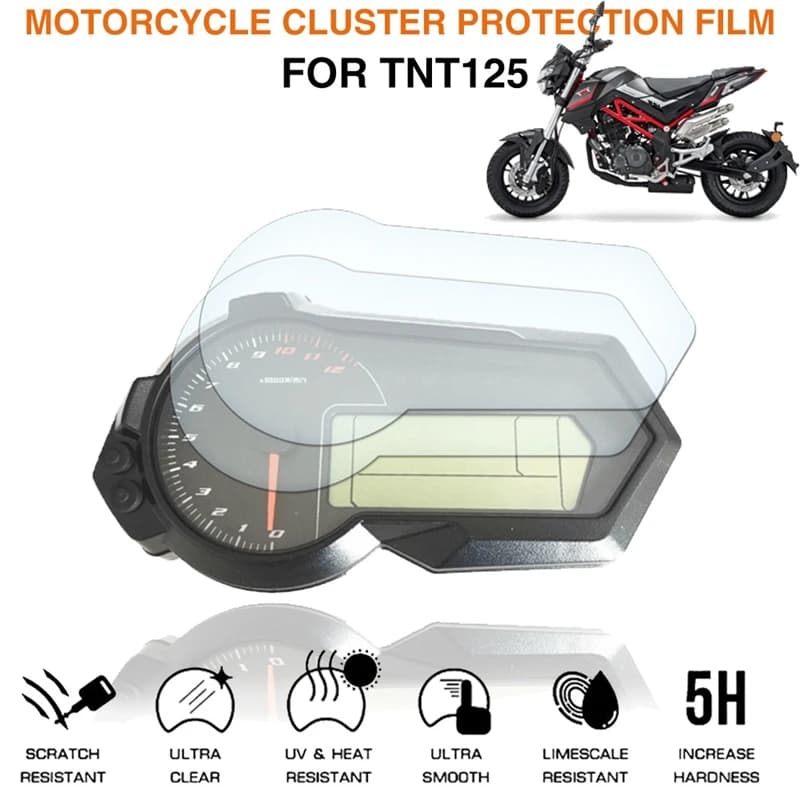 For Benelli TNT125 TNT 125 Moto Cluster Tool Anti-scratch Protective Film Screen Protector Accessories TNT125