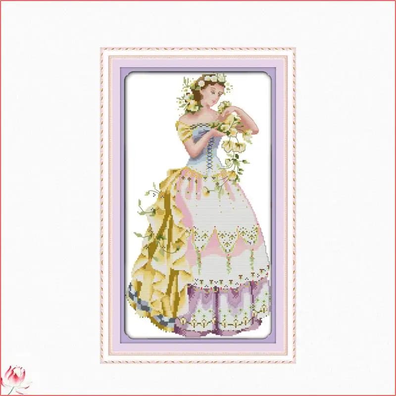 La Giovane Ragazza Kit Punto Croce FAI DA TE Modello di Personaggio Ricamo 14CT 11CT Cucito Home Deco Tela Set Da Cucire Regali Fatti A Mano