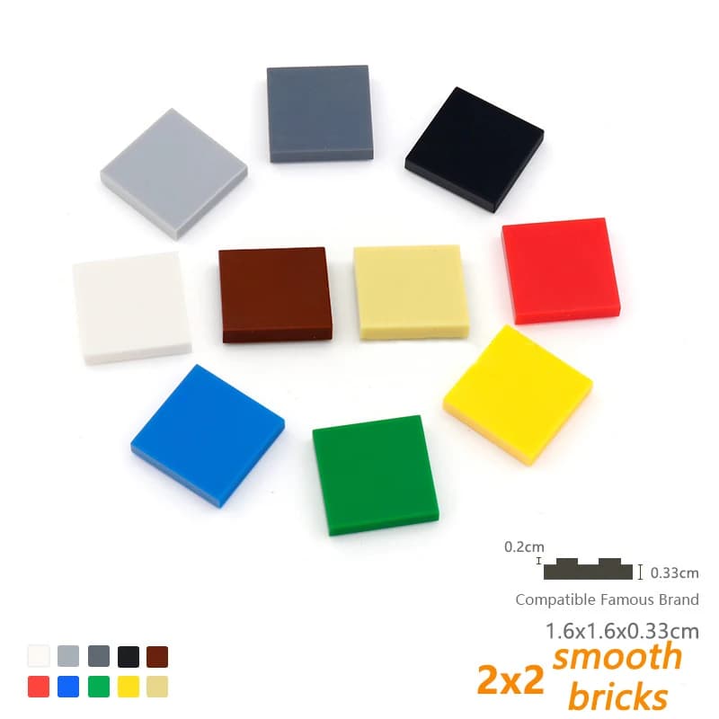 1000 pz FAI DA TE Building Blocks Figura Mattoni Piastrella di Ceramica 2x2 Formato Creativo Educativo Compatibile Con 3068 Giocattoli per I Bambini