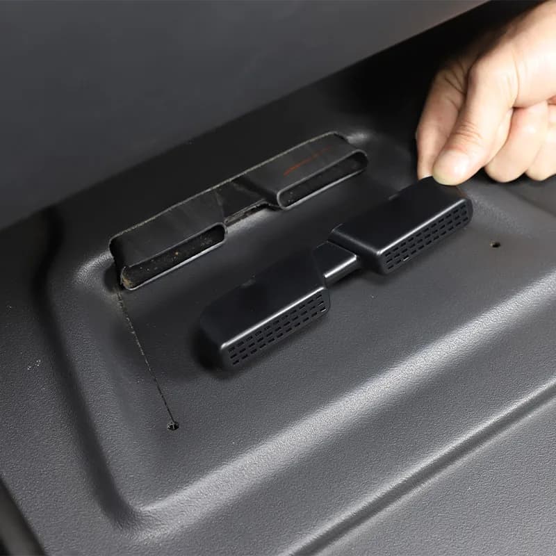 2 pcs For Toyota FJ Cruiser 2007-2021 ABS Black Car Seat Under The Air Outlet Dust Cover Exhaust Hood Car Accessories