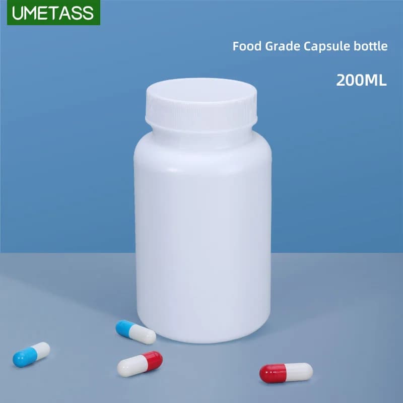 UMETASS thickening 200ML powder pill bottle solid medicine reagent pill container for vitamin supplements and medicine 20 pcs/lot