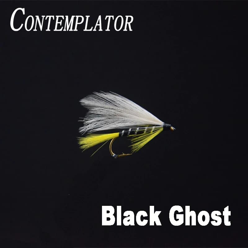 Sublimatore 5 pz 10 # Black Ghost streamers fly fishing mosche classic artificiale fly bait pesca trota di mare salmone steelhead