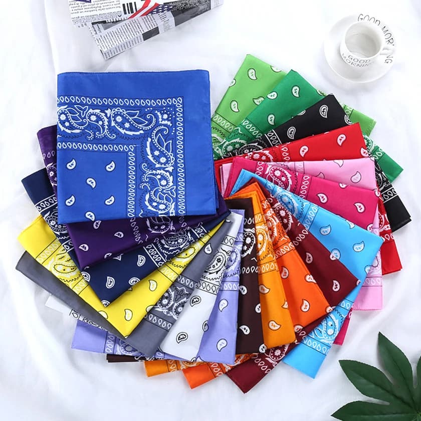 New Hair Bandana Cotton Unisex Scarf for head Women's Copricapo Double Sided Design Copricapo Wrap Head Men's Stylus for face