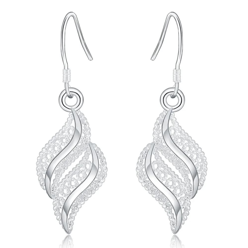 Orecchini pendenti per feste vintage in argento sterling 925 per le donne Accessori per gioielli di lusso per fidanzamento di nozze Prevengono le allergie
