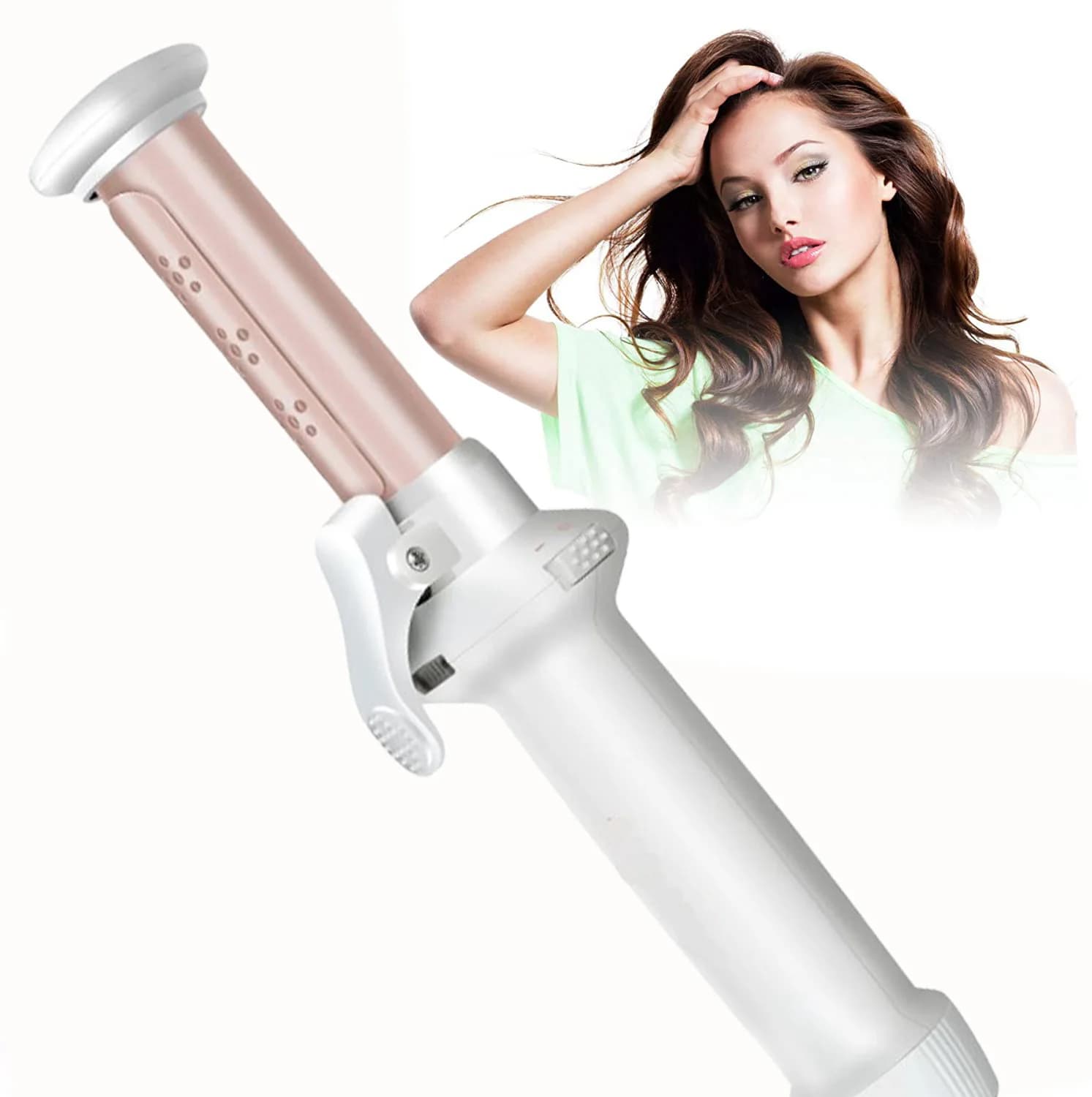 Iron Cordless 1 inch Sponge Hairstyles Professional ceramic 2 In 1 Mini hair curler for loose portable rechargeable Usb