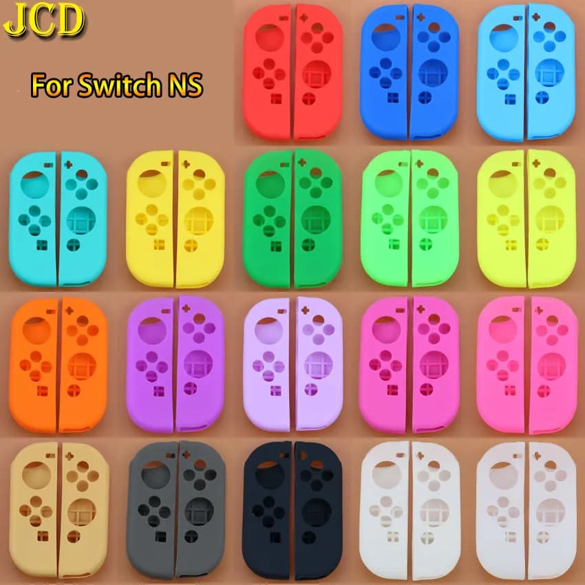 JCD 1Set Custodia morbida in silicone antiscivolo per Switch NS Custodia protettiva per Switch Joy-Con Accessorio controller