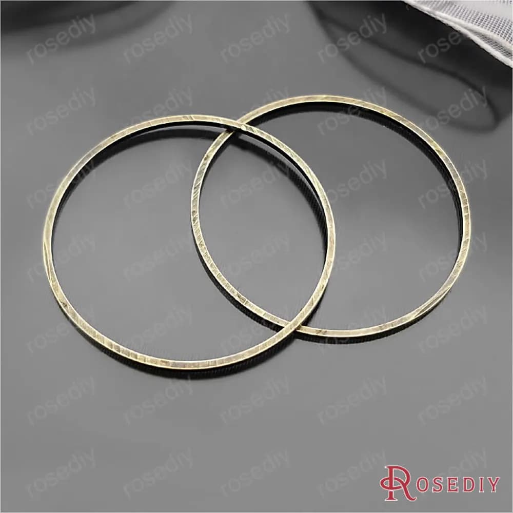 Commercio all'ingrosso Bronzo Antico 20mm 25mm 30mm 40mm 50mm 80mm Anello Chiuso In Rame Rotondo Risultati Dei Gioielli Fai Da Te Accessori (JM6439)