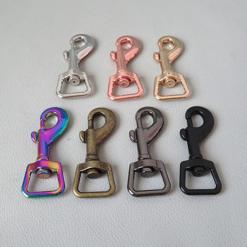 20 pz/pacco 15mm moschettoni in metallo girevole aragosta chiusura Clip Loop moschettone per cane Pet cavi guinzaglio Hardware cucito accessorio fai da te