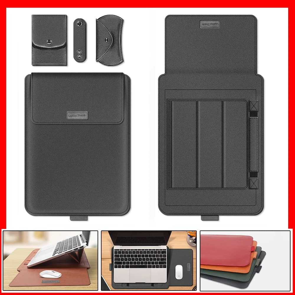 Laptop Sleeve Bag For Macbook Pro 13 Bag M1 PU Stand Cover M2 M4 Air 13.6 15 M3 Pro 16 14 Bag for Matebook 14