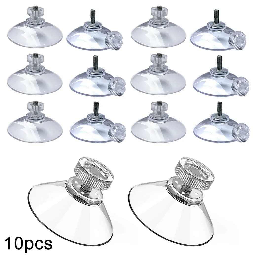 10 PZ Testa A Fungo Trasparente Ventose Pollice Dado Forte Ventose A Vuoto PVC Cucina Bagno Finestra Parete Auto Ganci 41mm