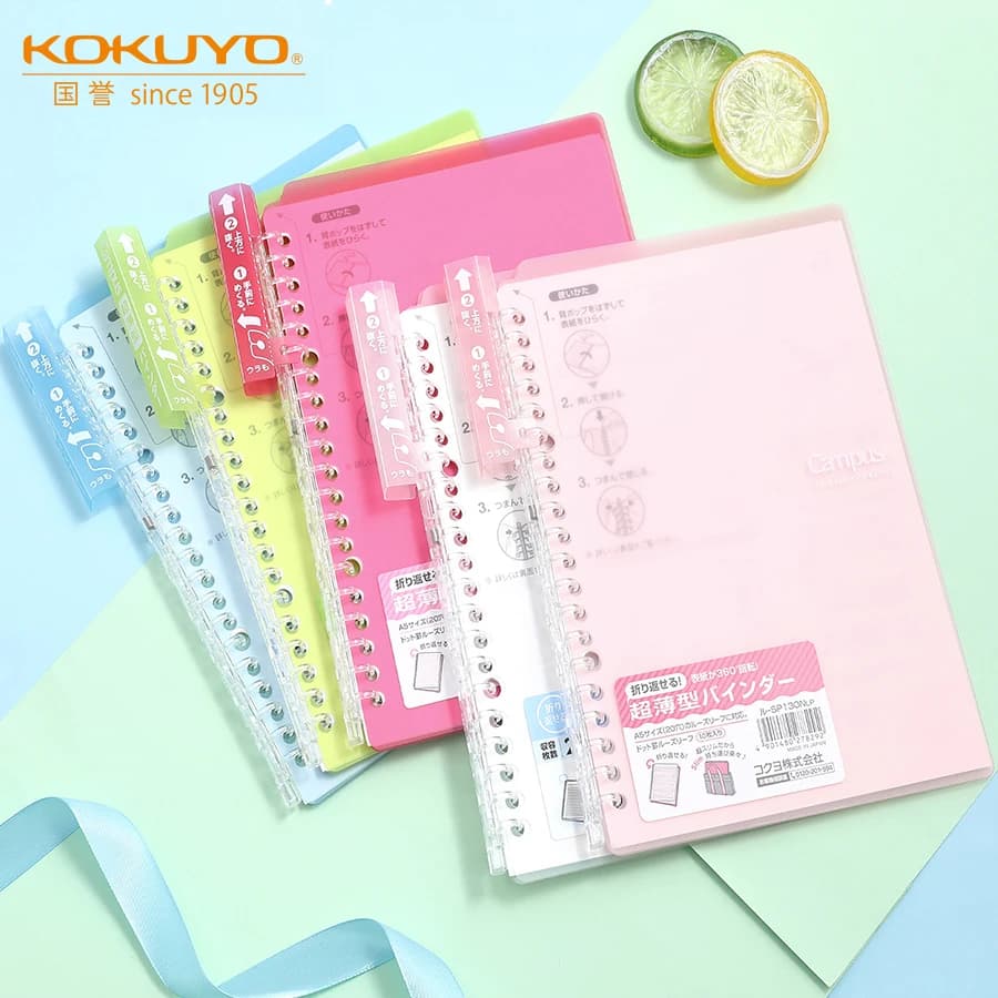 Giappone Kokuyo Campus Smartring Notebook a fogli mobili bobina trasparente Notebook a fogli mobili A5/B5 10 fogli di carta conveniente Notebook