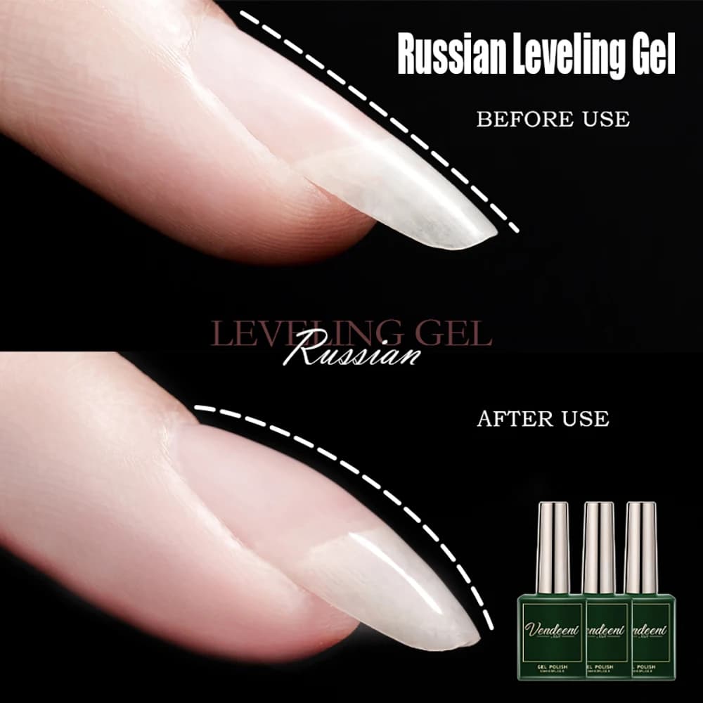 Vendeeni Smalto per unghie gel autolivellante russo Base forte Rivestimento gel rinforzato Vernice semipermanente UV Soak Off Gel