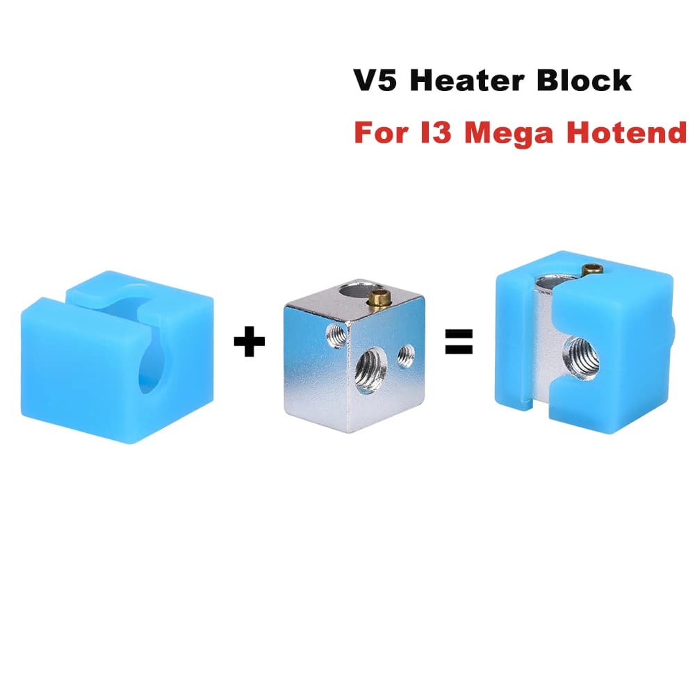 V5 Heater Block V5 calzini in Silicone per Anycubic I3 Mega Hotend J-head Hotend parts parti della stampante 3D vs V6 Hotend Heat Block