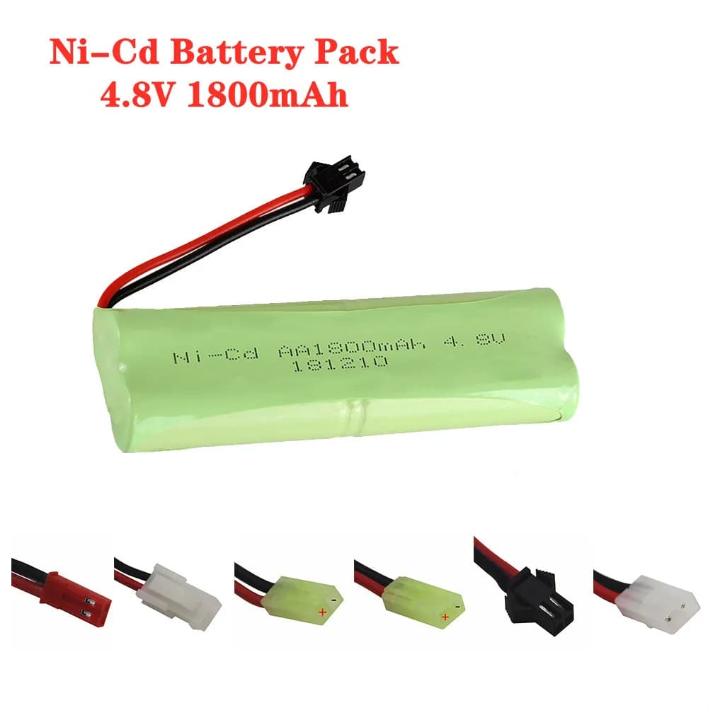 Batteria 4.8v 1800mah NiCd AA 4.8V batteria ricaricabile per Rc macchinine barche modello strutture di illuminazione telecomando giocattoli parti