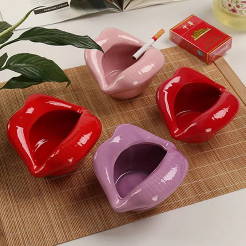 Simpatico cartone animato posacenere per sigari labbra posacenere in ceramica vaso di fiori creativo Trendy bocca moda casa Mini invia regalo fidanzato