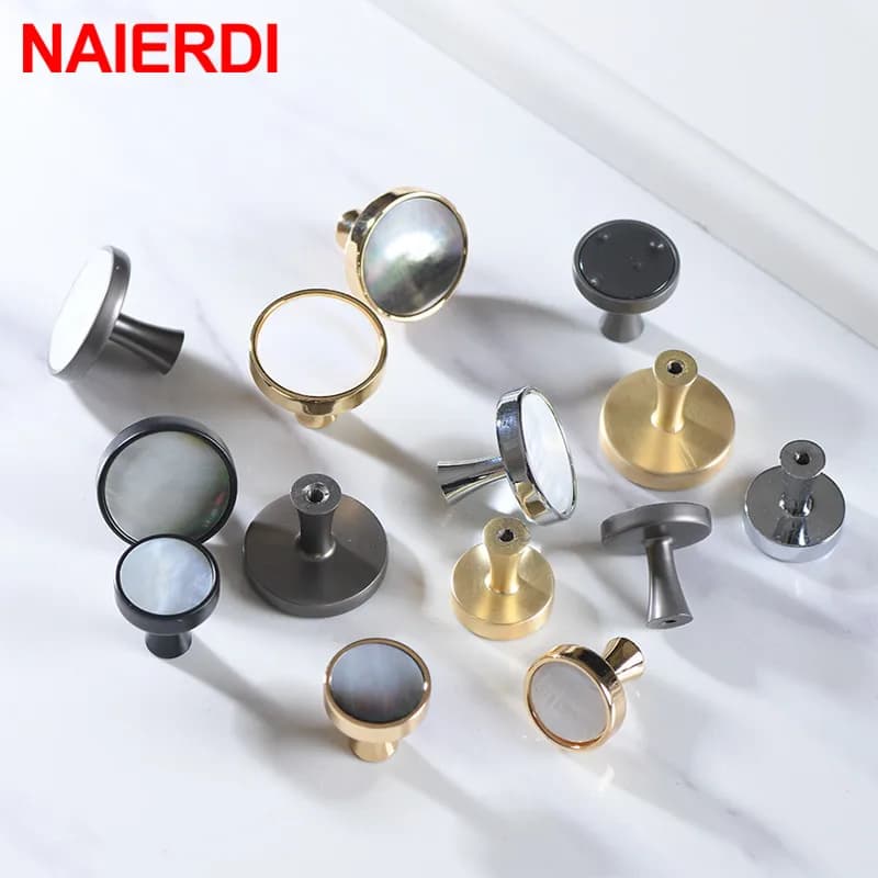 NAIERDI Manopole per mobili in oro nordico Ganci in lega di zinco Bagno Cucina Corridoio Vestiti Arazzi Ganci Maniglie per mobili Manopole