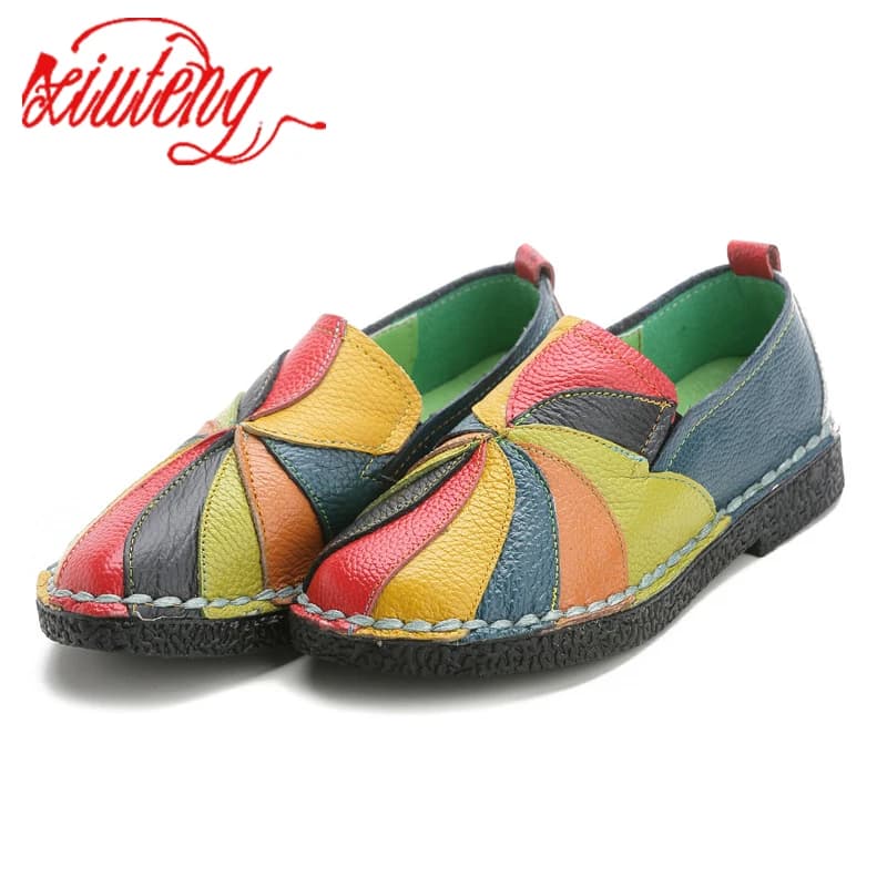 Xiuteng primavera donna scarpe fatte a mano in vera pelle donna scarpe basse donna 2023 autunno mocassini morbidi appartamenti