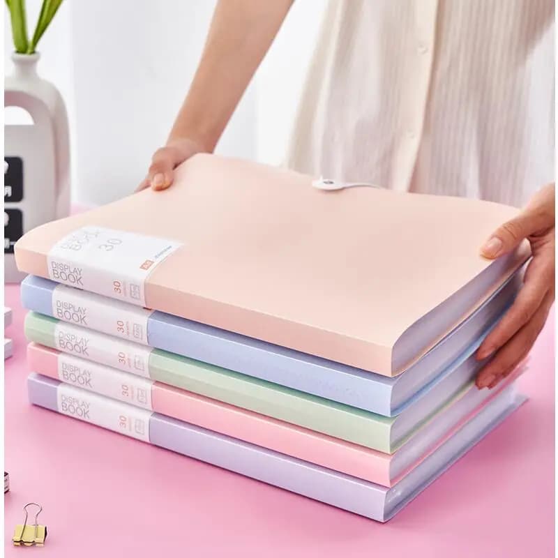 A4 30/60/80/100 pagine Raccoglitore di bilancio in plastica Cartella di file Documenti Libretto Volantino Studente Forniture per scrivania Organizzatore
