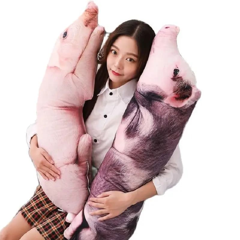 50cm 90cm 150cm stampa 3D di grandi dimensioni cuscino farcito di maiale simulato realistico maiale peluche cuscino di tiro animale cuscino arredamento divano