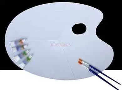 palette transparent Oval plastic palette white gouache watercolor oil painting palette transparent acrylic paint three-line
