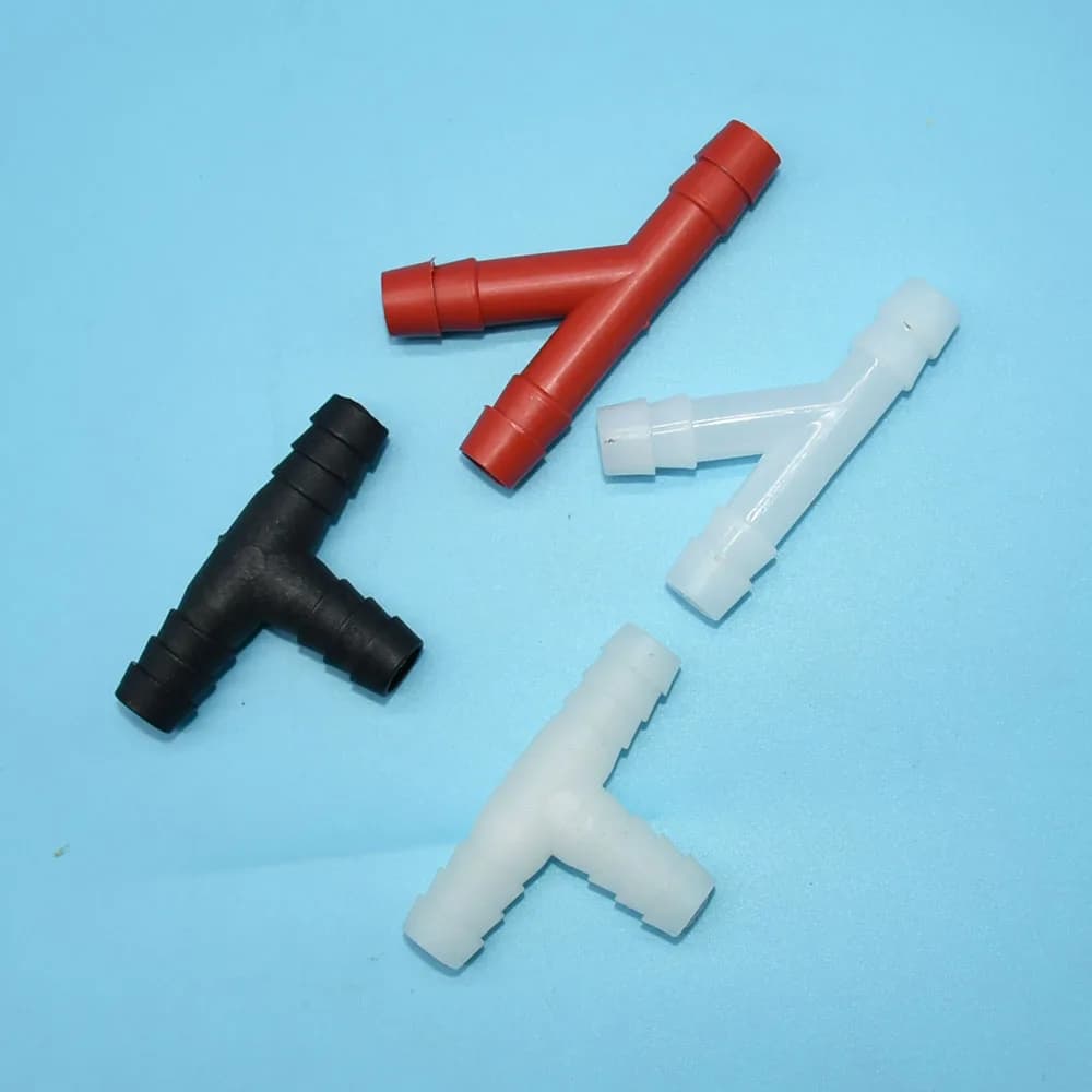 10mm tubo da giardino Tee Barb Connector Y tubo a 3 vie Splitter d'acqua allevamento di animali fontanella Tee 10 pz