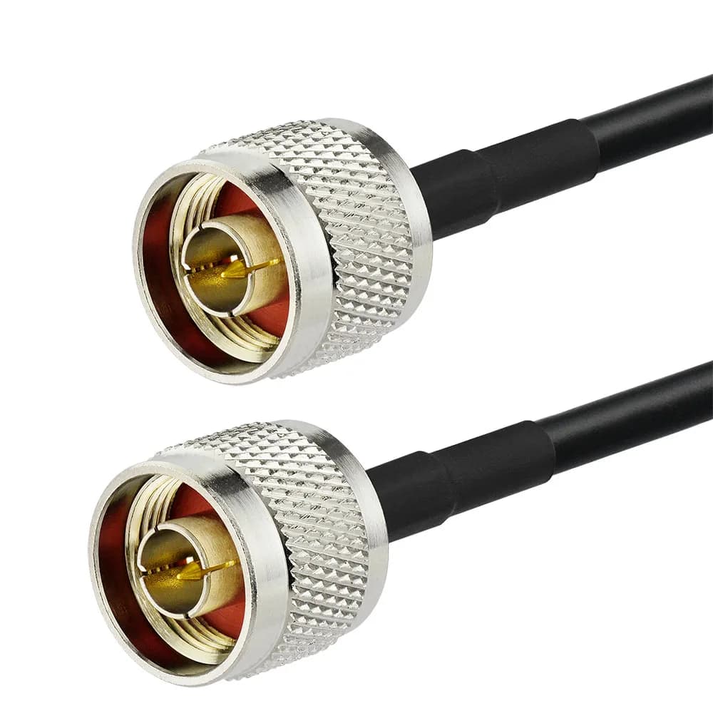 Cavo Coassiale LMR 195 a Bassa Perdita con Connettore Maschio Tipo N, 100cm, per Antenna WiFi, Hotspot, Amplificatore Router
