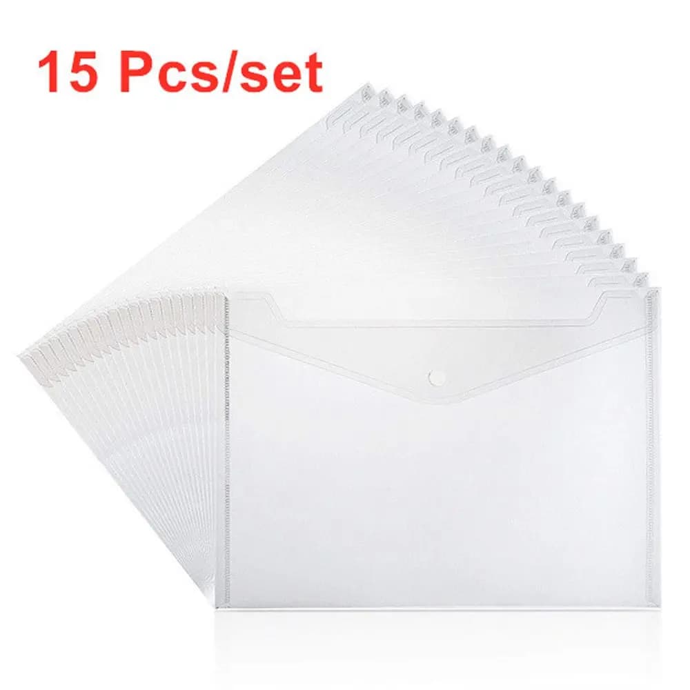 Materiale scolastico Borse per documenti per archiviazione carta da ufficio Cartelle Porta file A5/A4 Borsa per file A5/A4 Trasparente
