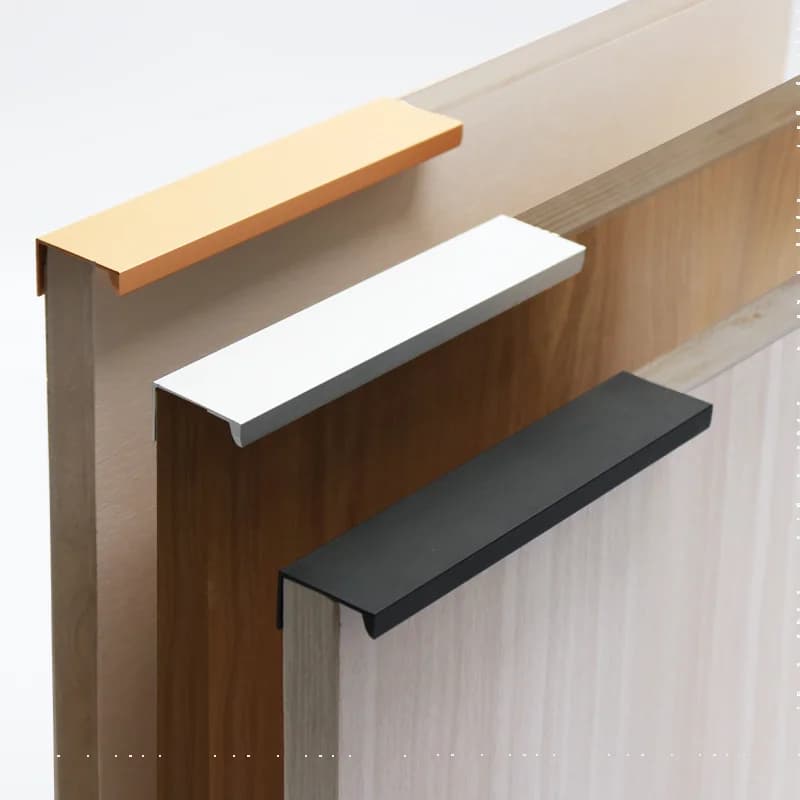 Maniglie per mobili nascoste in oro nero argento arancione Maniglie per armadi da cucina in acciaio inossidabile Manopole per cassetti Maniglia per mobili