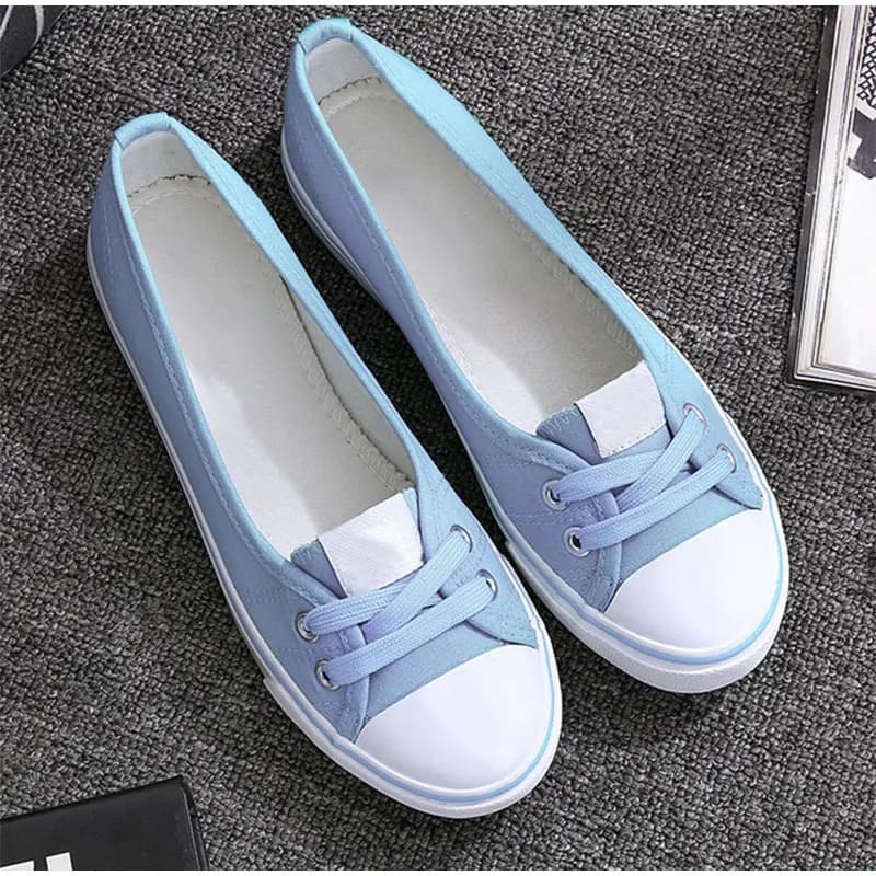 Mocassini Casual da donna scarpe basse con lacci autunno 2021 moda mocassini in tela femminili comodi scarpe vulcanizzate calzature da donna