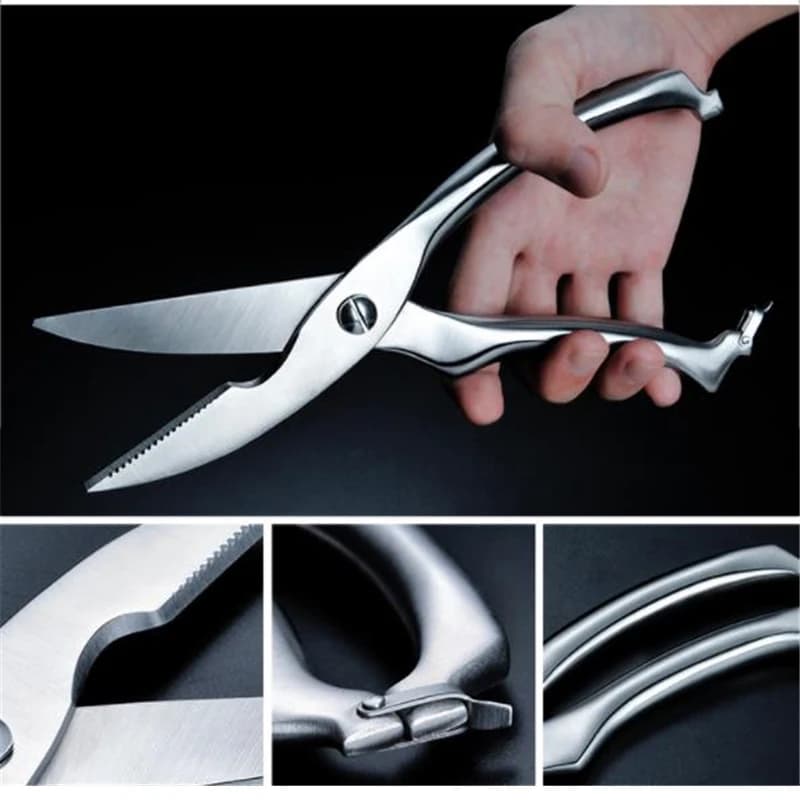Cooking Chicken Bone Scissors for Stainless Steel Poultry with Safety Cutter, Cooking Tool, Duck Cutting, Fish, Meat, Kitchen Gadget