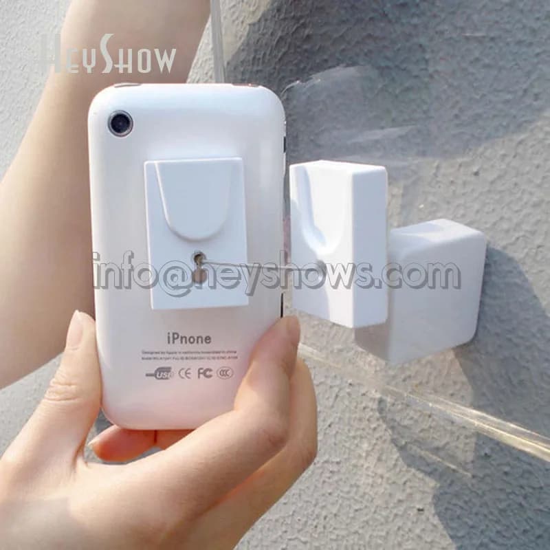 50 Pezzi Supporti di Sicurezza per Telefoni Cellulari, Montaggio a Parete o Scrivania, Antifurto con Cavo Retrattile, Espositore Portatile per Regali Aziendali