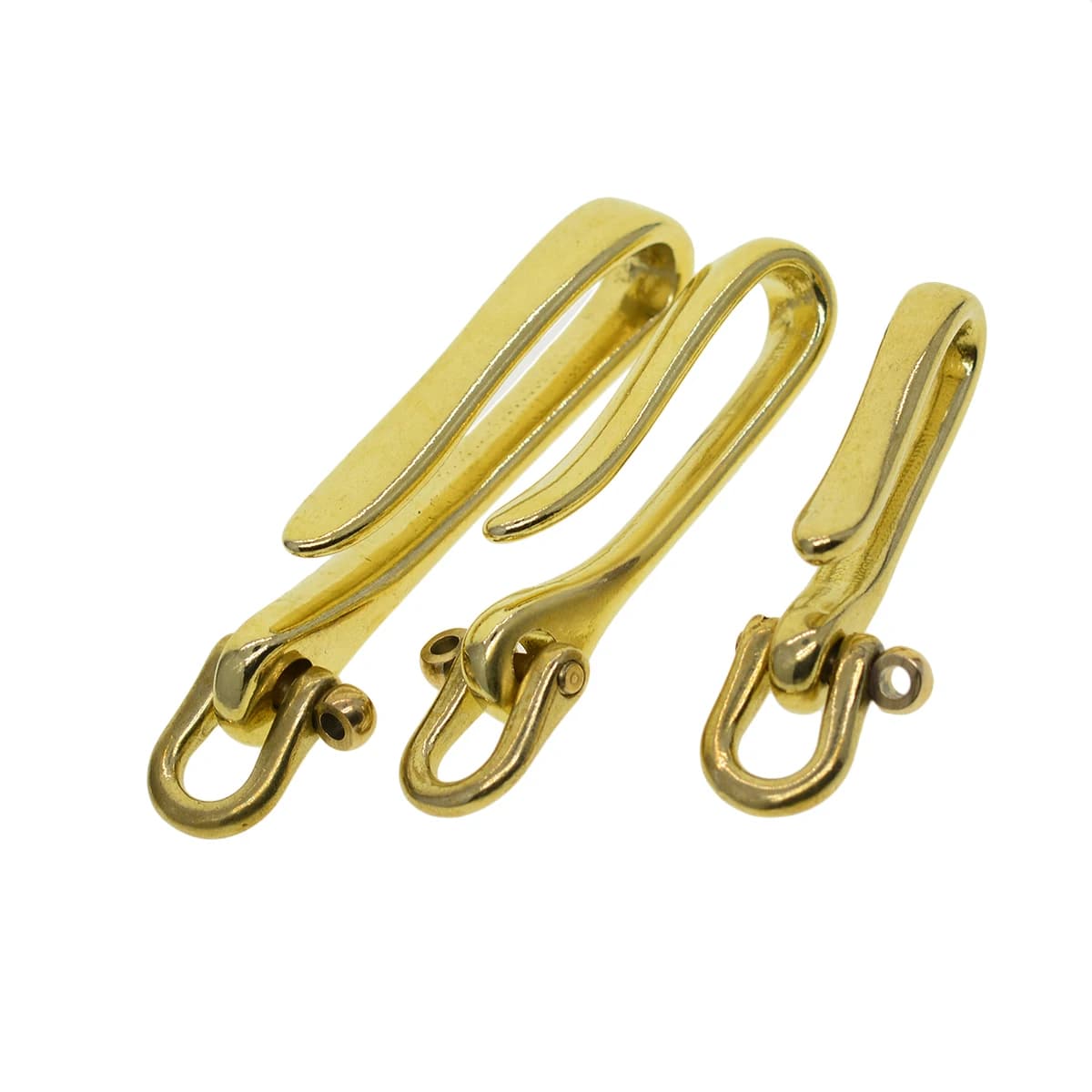 3 dimensioni Fine solido ottone grezzo creativo semplice giapponese amo da pesca U gancio D vite blocco grillo portachiavi portachiavi EDC fai da te