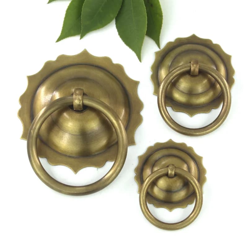 Dia7cm Ottone Porta in legno Maniglia per porta Cassetto Manopola per mobili Armadio Scarpiera Armadio Cono Pull Hardware