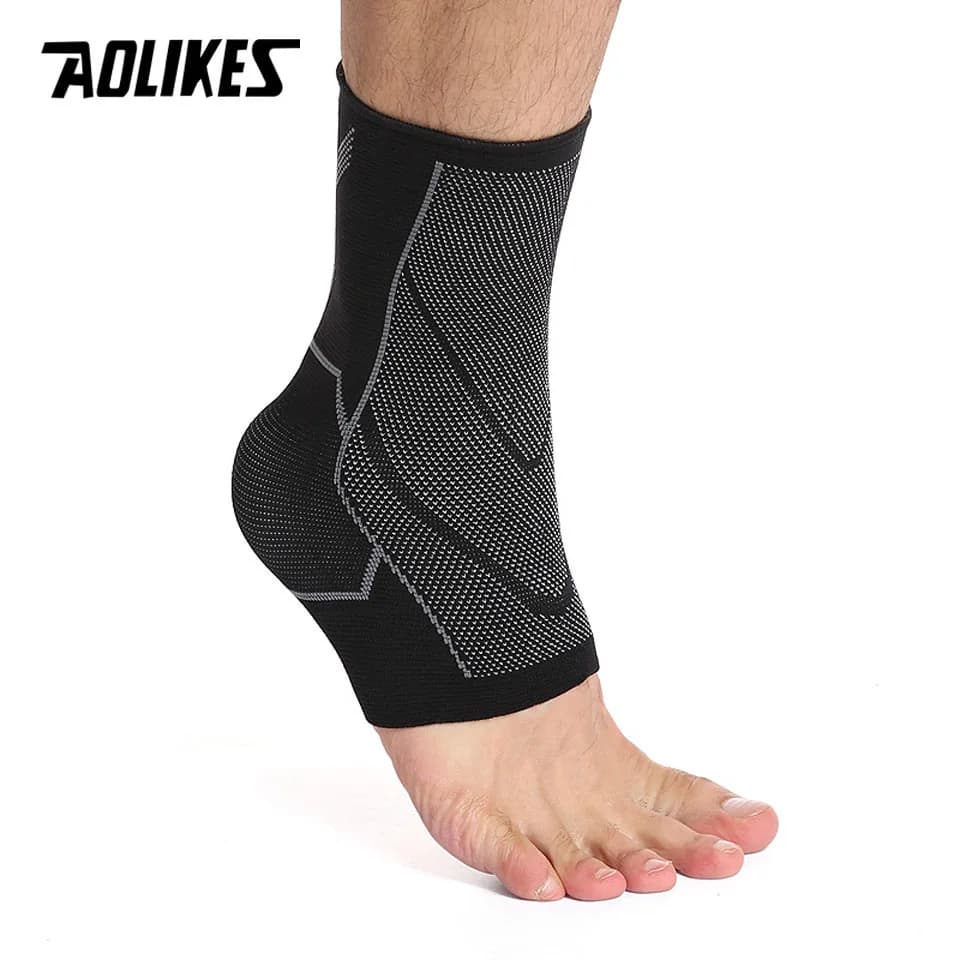 AOLIKES 1PCS di Sport Supporto Della Caviglia di Protezione di Compressione Ankle Brace di Comfort del Cotone Anti Distorsione Basket Calcio Piede di Sicurezza