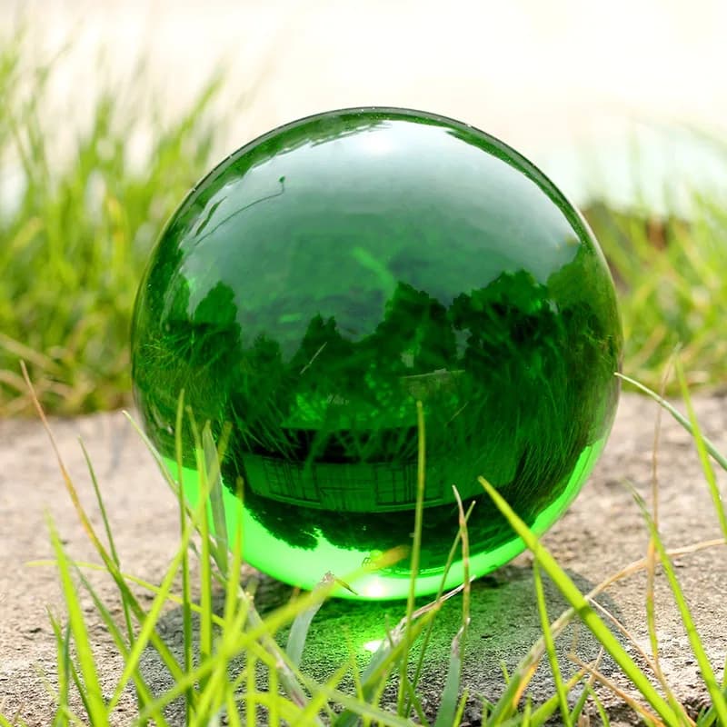 Sfera di cristallo verde da 30 mm-100 mm Sfera di ossidiana rara asiatica Sfera di cristallo Decorazione di pietra curativa Feng Shui
