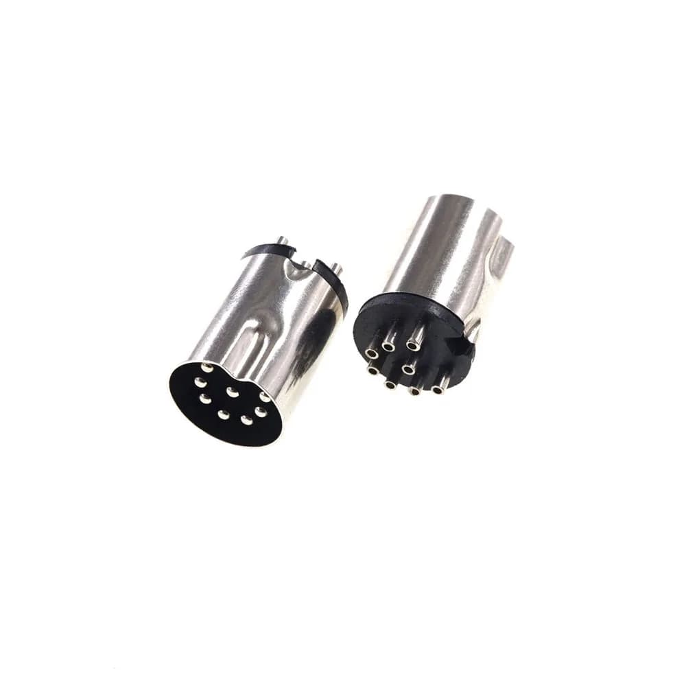 2/10/50/100 pz 262 gradi 8 Pin DIN maschio spina Header saldatura PCB verticale circolare Push-Pull connettore di alimentazione contatti lavorati