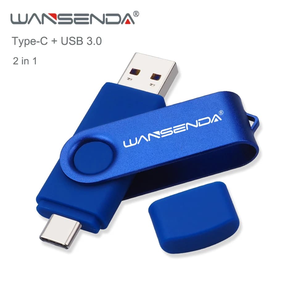 Chiavetta USB Wansenda 512 GB 256 GB USB 3.0 Pen Drive 128 GB Cle Chiavetta USB per Tipo C Android/PC 64 GB Pendrive 32 GB Memoria USB