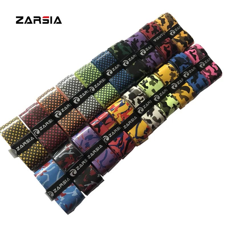 50 pz ZARSIA Sticky Printing Tennis overgrip durevoli impugnature per racchette da Badminton fasce per il sudore nastri assorbenti per Squash