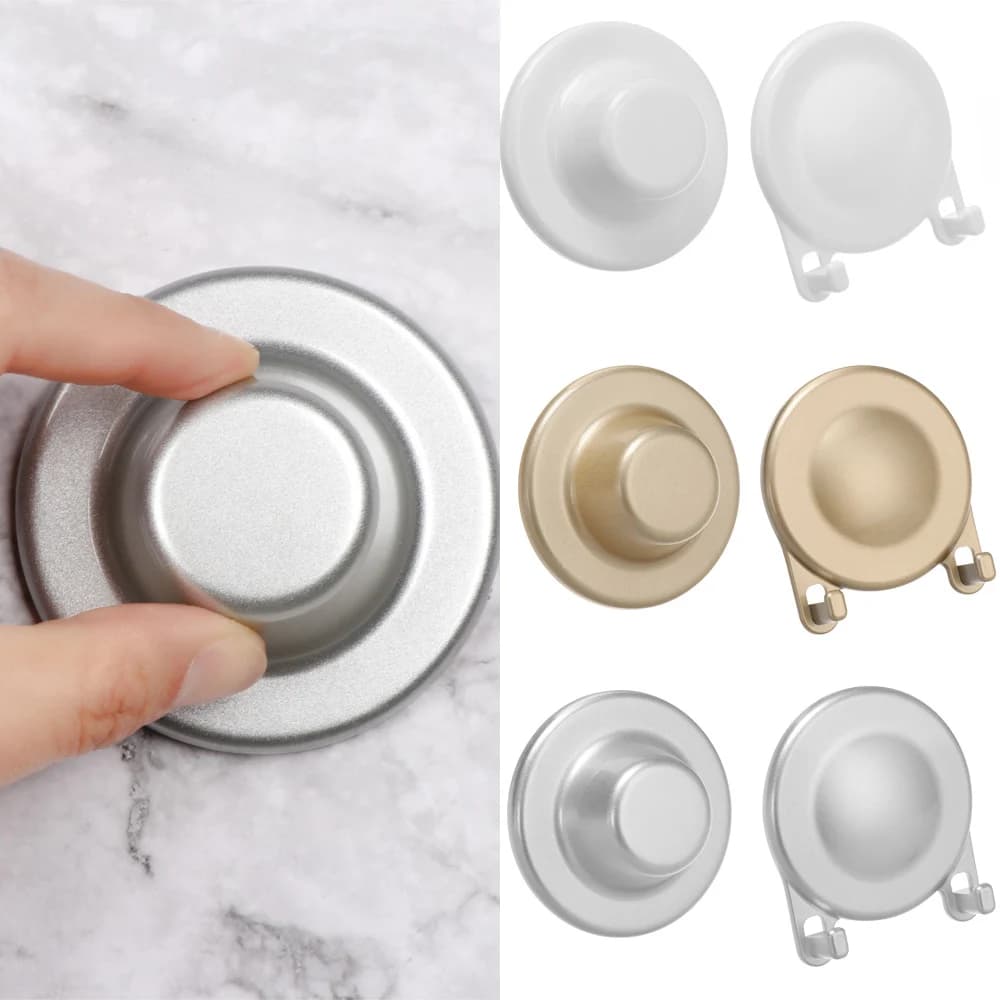 80mm ABS copertura del foro della parete tappo decorativo autoadesivo sfiato esterno riservato tappi per fori di perforazione con ganci accessori per la casa Hardware
