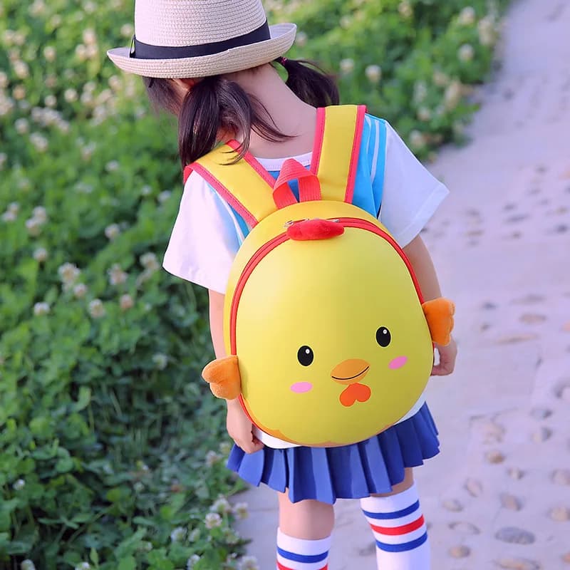 Zaino per ragazzi e ragazze della scuola materna con guscio rigido simpatico cartone animato Zaino per bambini a doppia spalla con guscio d'uovo di 2-5 anni