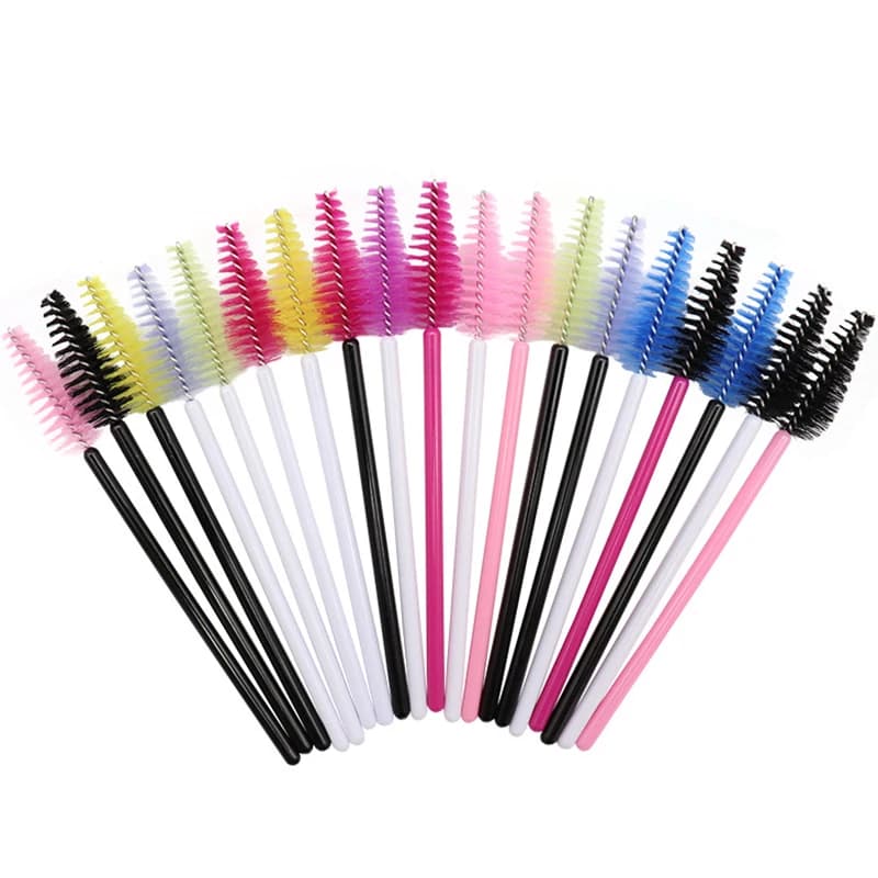 50 pcs Eyebrow Brush Water Drop Shape Nylon Material Eyebrow Brushes for Makeup Eyelash Extension Beauty Tools Mascara Bacchetta