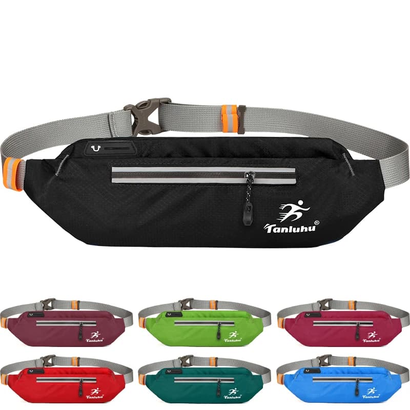 Cycling Marathon Fishing Hiking Waist Waist Banana Hip Fanny Pack Belt Cell Phone Case Waterproof Pocket