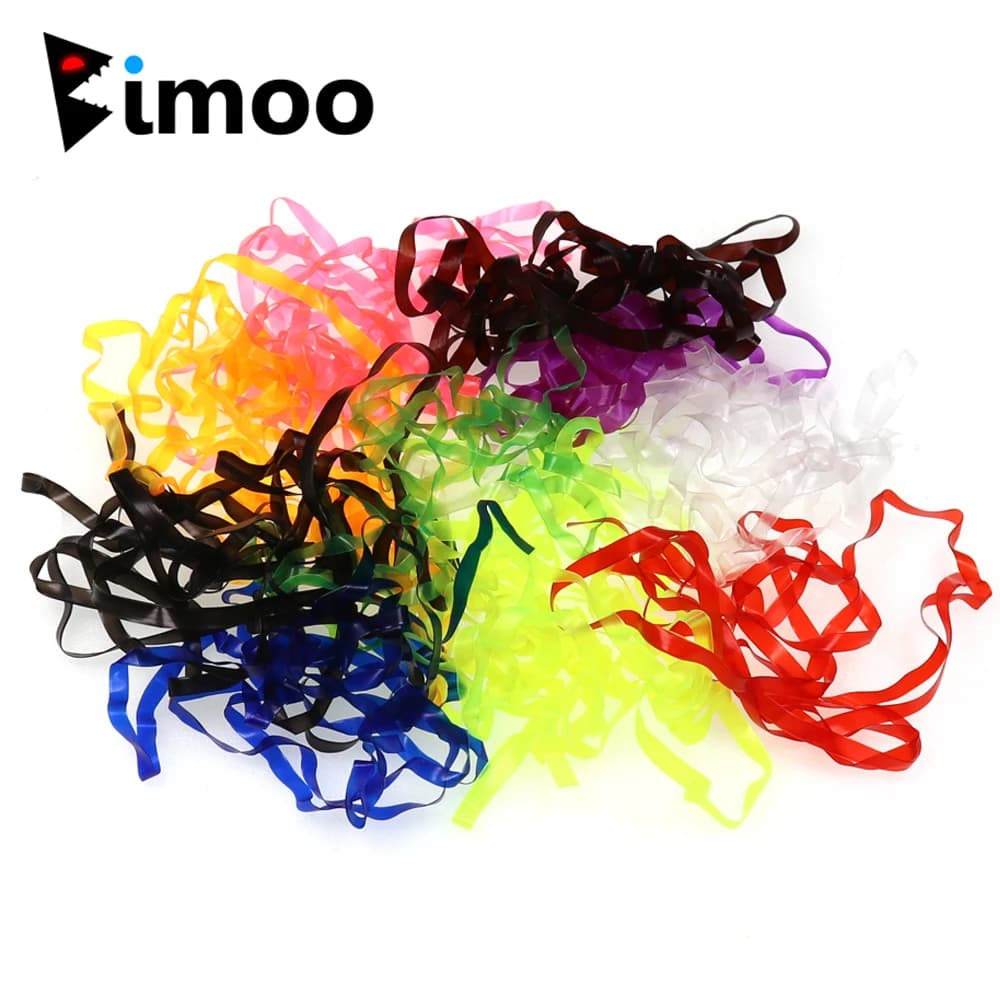 Bimoo 2M/Bag 3mm 4mm Scud Back Stretch Gamberetti Ninfa Nastro di Supporto Rosso Arancione Giallo Verde Fluorescente