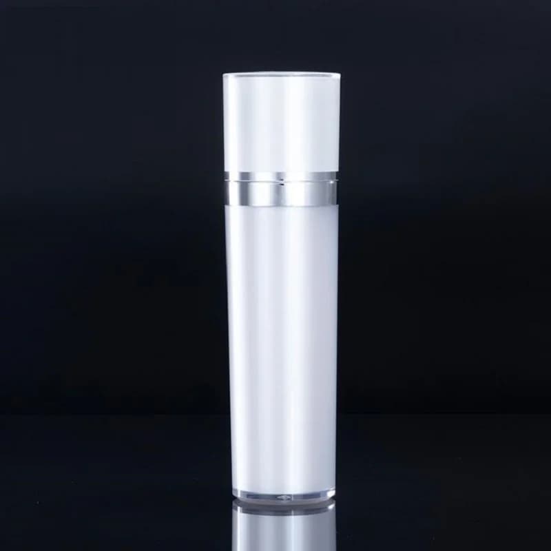 Bottiglia di plastica per imballaggio cosmetico in acrilico bianco pera da 120 ml per lozione/emulsione/fondotinta/siero/essenza toner per la pelle