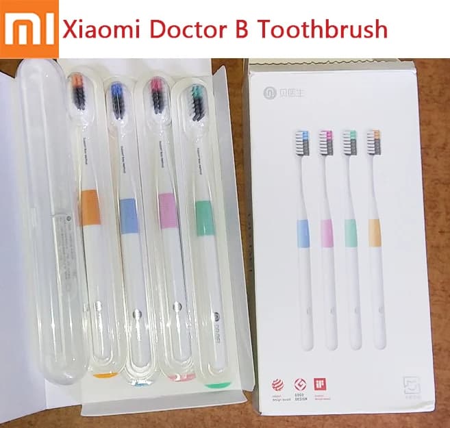 New Xiaomi Doctor B Tooth Bass Method Better Brush Wire including Travel Box B toothbrush oral cleaning for adults per couple