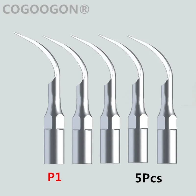 Punte per scaler dentale ad ultrasuoni P1 da 5 pezzi con strumenti dentali per sbiancamento dei denti perfetti compatibili con EMS/WOODPECKER