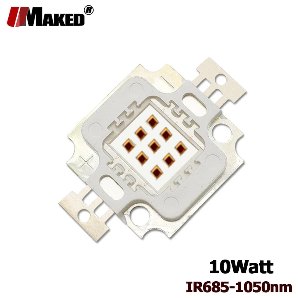 A raggi infrarossi LED Chip 10W IR 730-850-940-685-760-800-810-980-1050nm tubo di Lancio led telecamera di Sicurezza monitor di luce perle di luce a LED