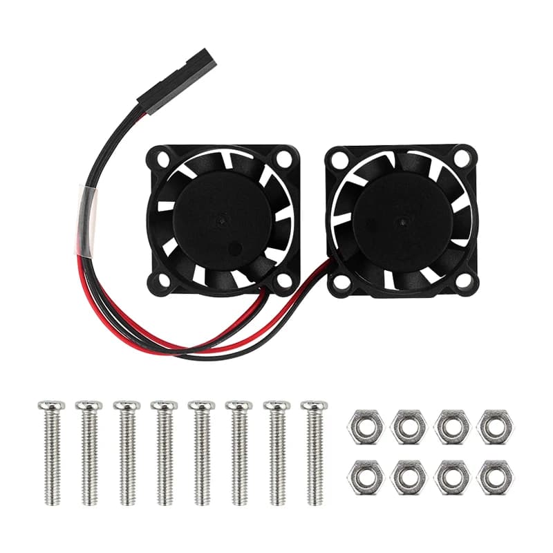 Dual Cooling Fan Module Raspberry Pi Brushless Fans Powered GPIO 5 V 25 * 25 * 7 mm Raspberry Pi 4B 3B + 3B